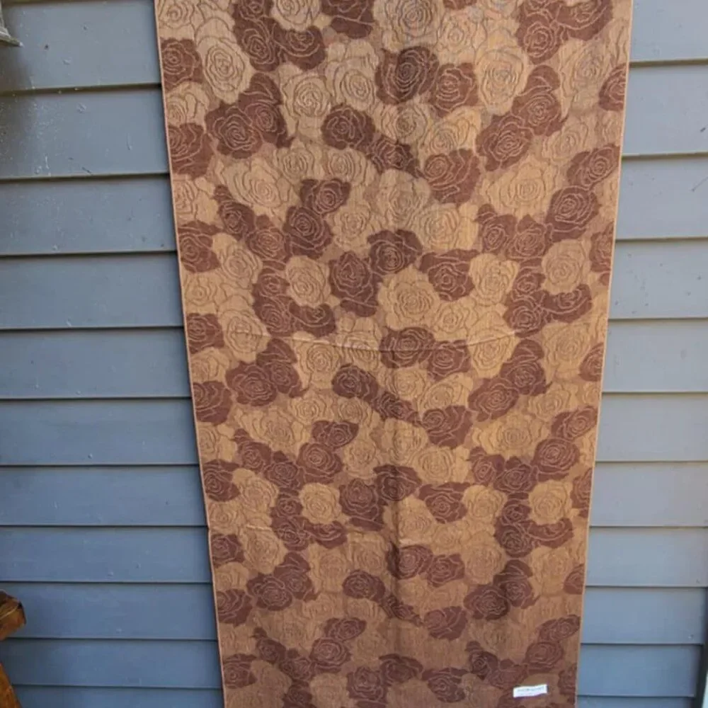 Brown Flowers Pashmina 30% Silk 70% Pashmina